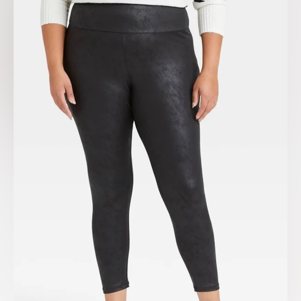 Ava & Viv High Waisted Faux Leather Leggings